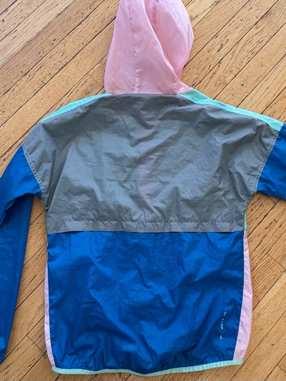 Cotopaxi Mint Green, Pink, Blue, Gray Colorblock Windbreaker Jacket - Picture 2 of 4